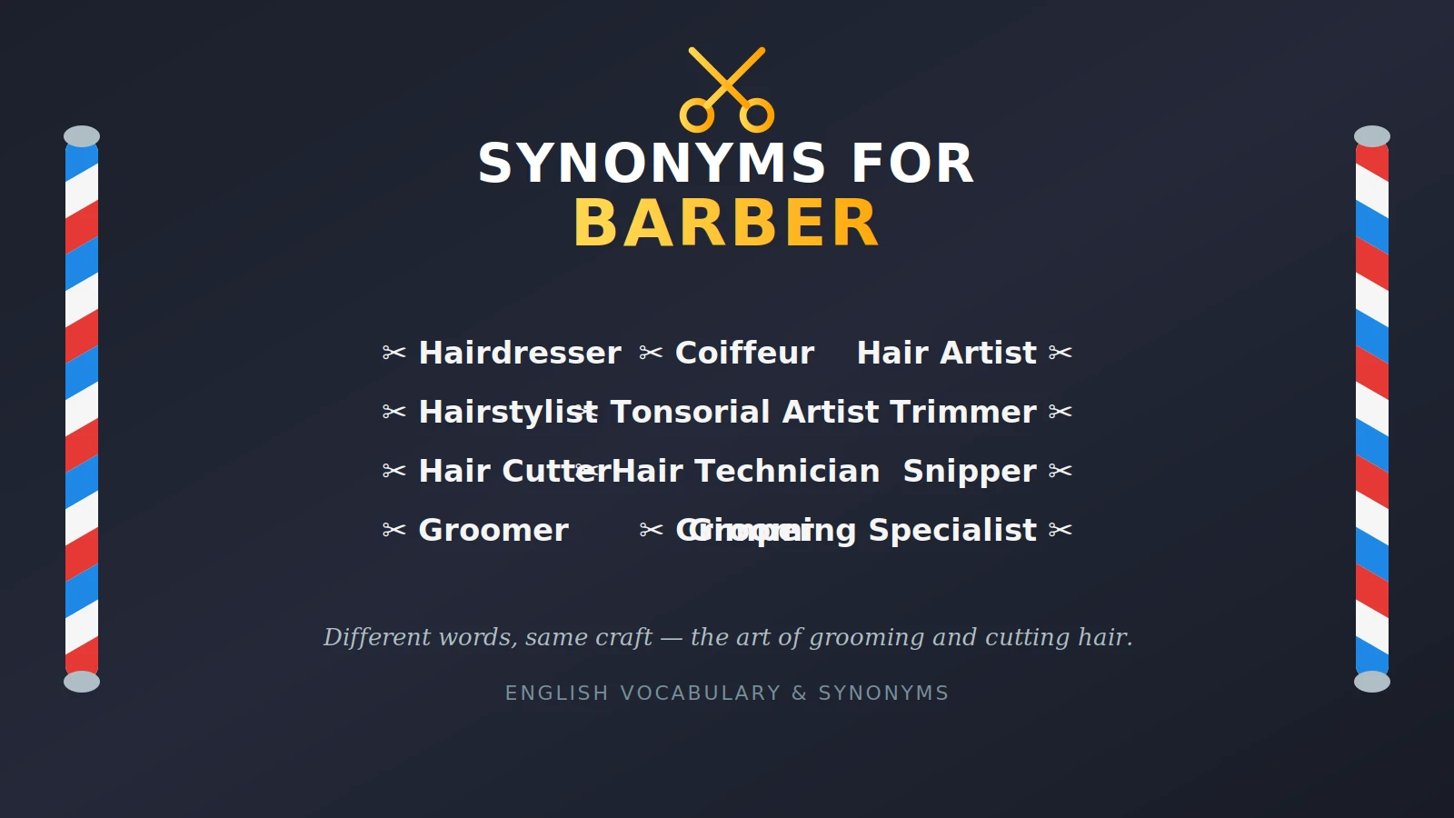 synonyms for barber