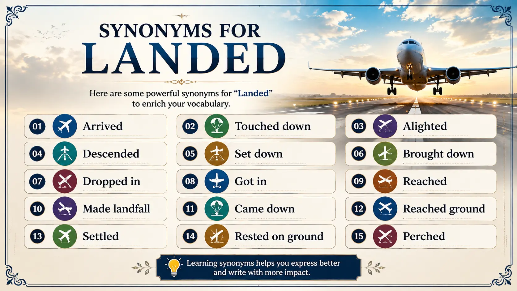 synonyms for landed