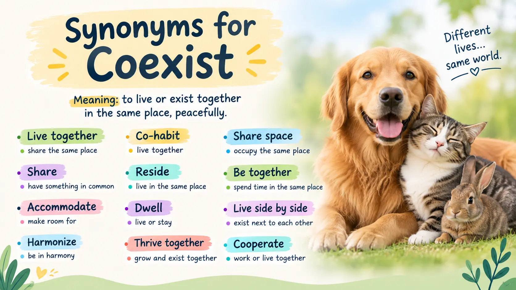 synonyms for coexist