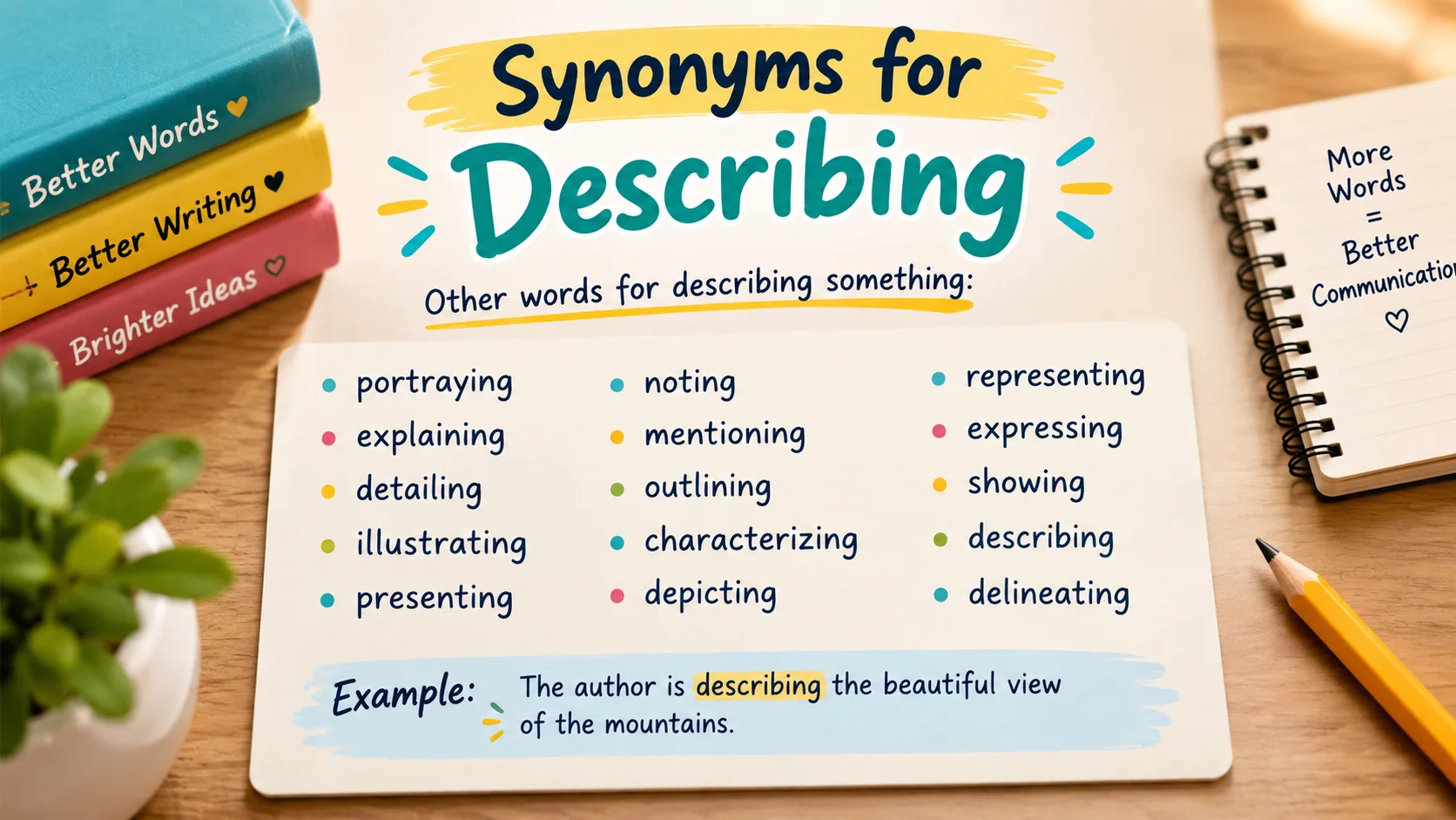 synonyms for describing
