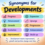 synonyms for developments