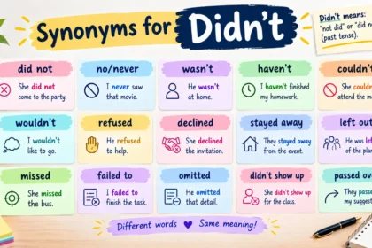 synonyms for didnt