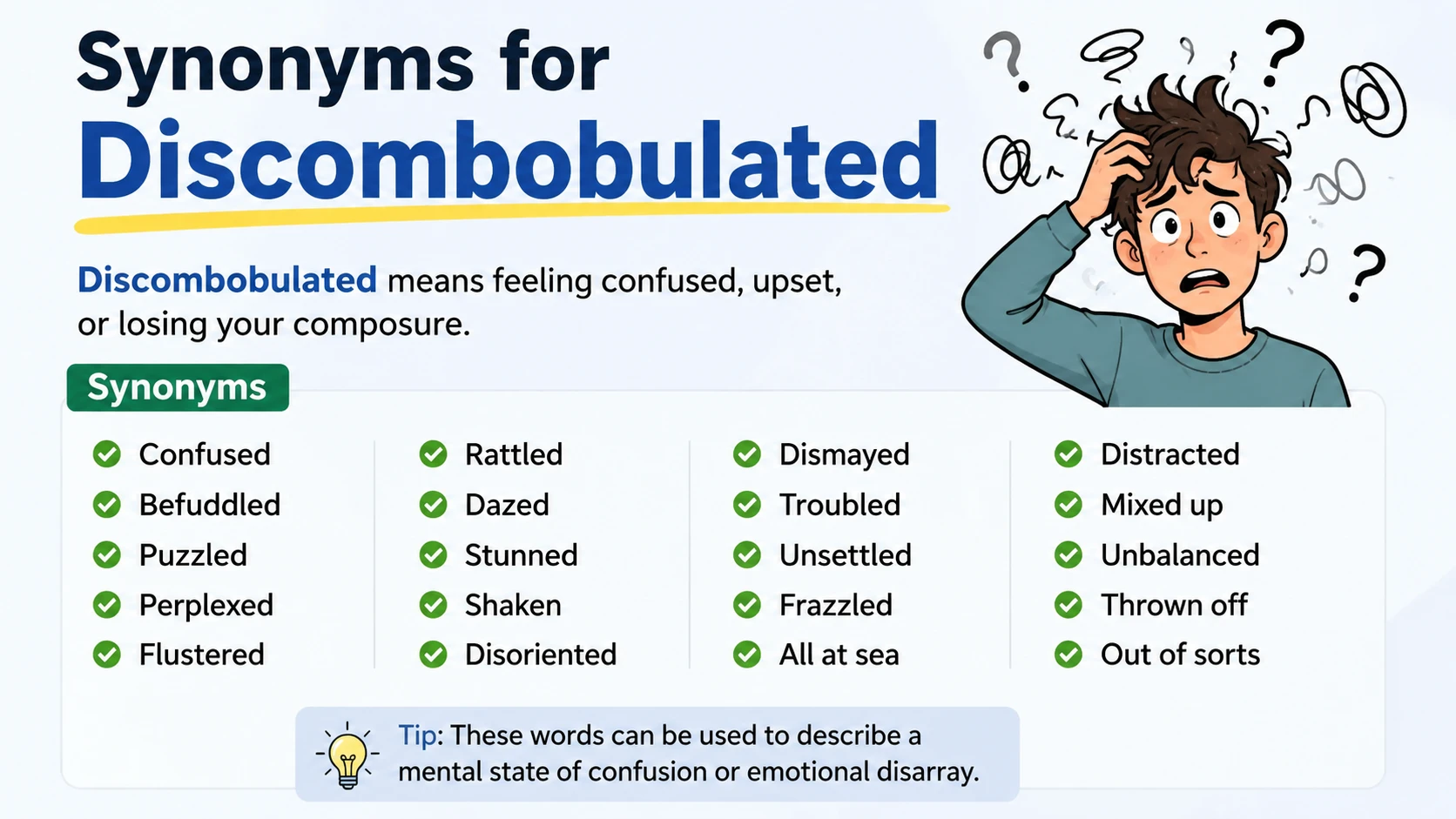 synonyms for discombobulated