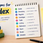 synonyms for index
