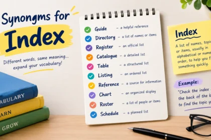 synonyms for index