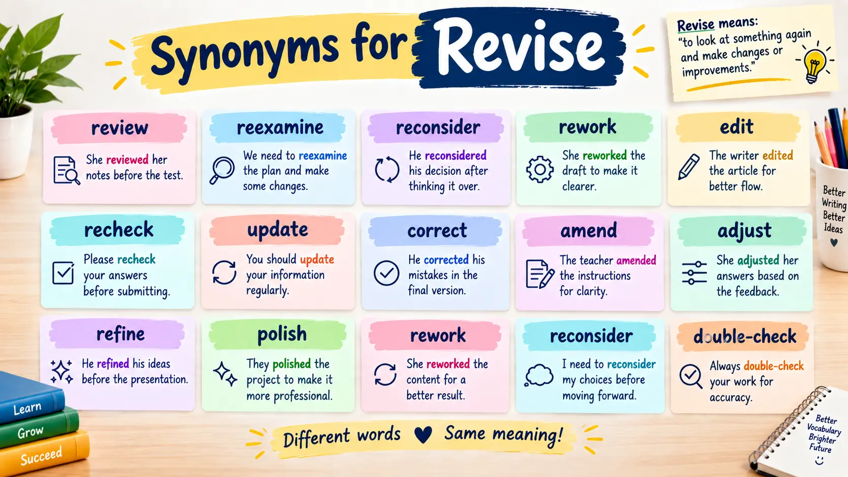 synonyms for revise