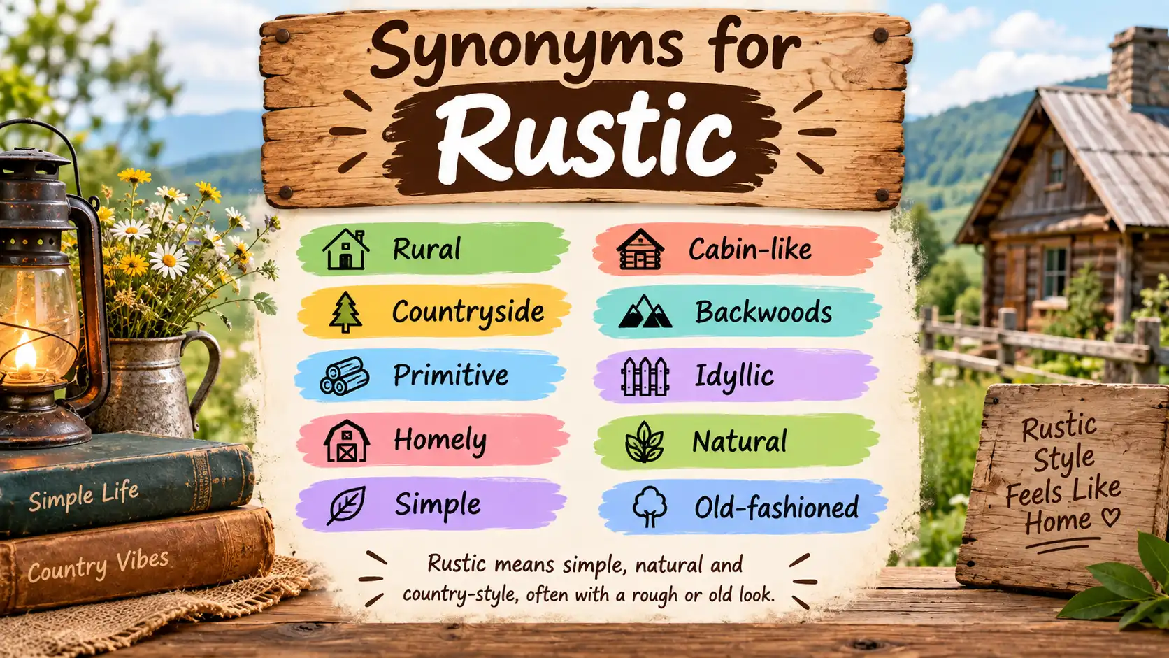 synonyms for rustic