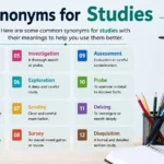 synonyms for studies
