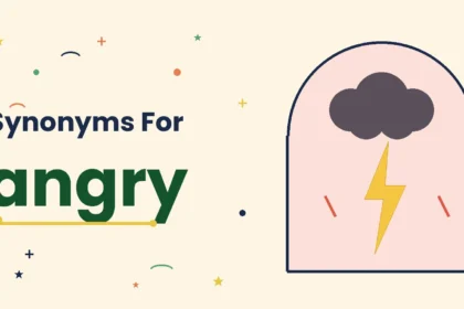 Synonyms for angry illustration card