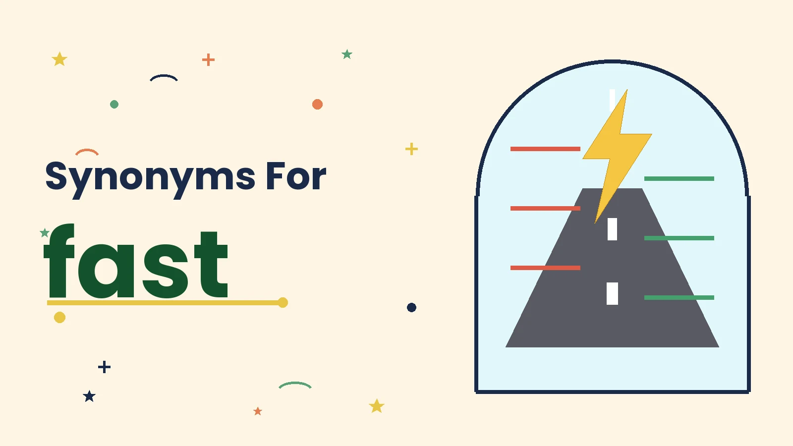 Synonyms for fast illustration card