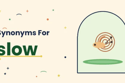 Synonyms for slow illustration card