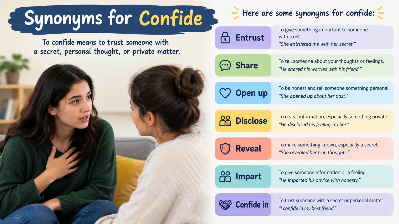 synonyms for confide