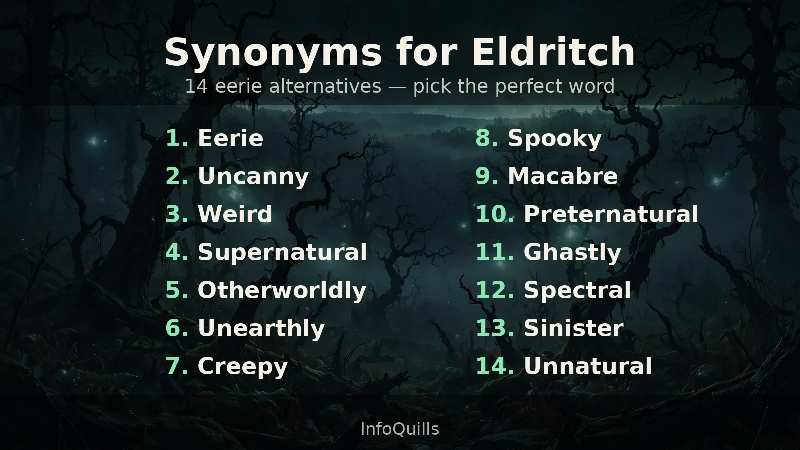 synonyms for eldritch