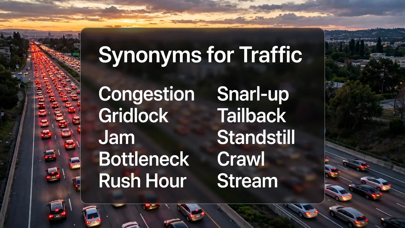 Synonyms for Traffic